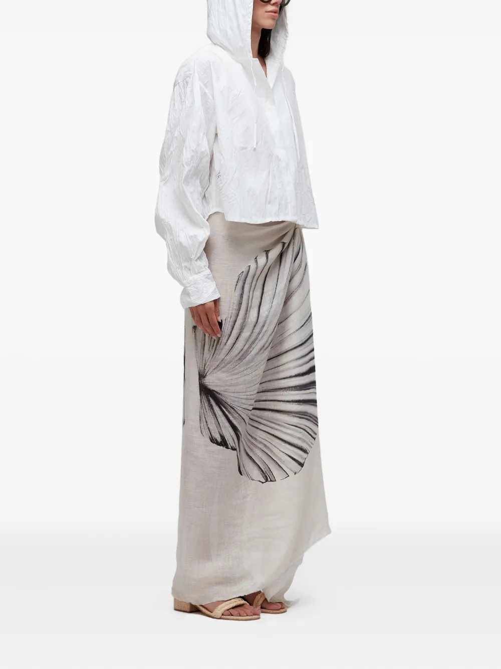 Osklen Cropped hoodie - Wit