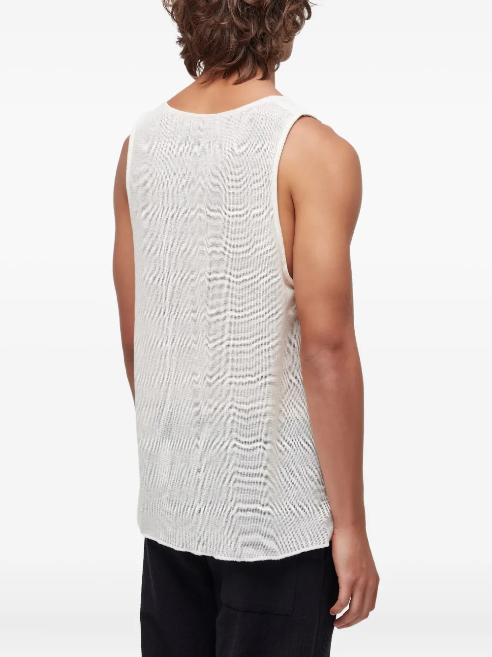 Osklen Semi-doorzichtige tanktop Wit