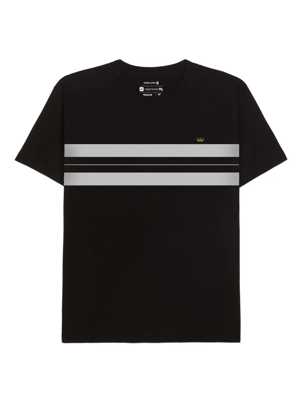 Osklen playera con cuello redondo y detalle de rayas | negro | Image 1