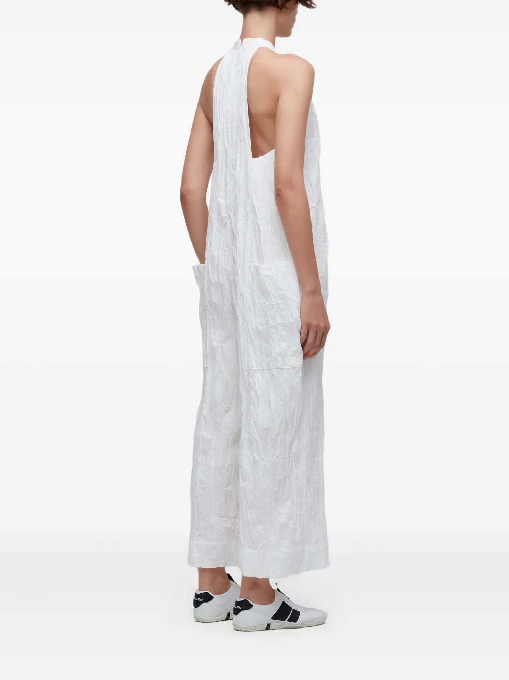 Osklen Gekreukt jumpsuit met halternek Wit