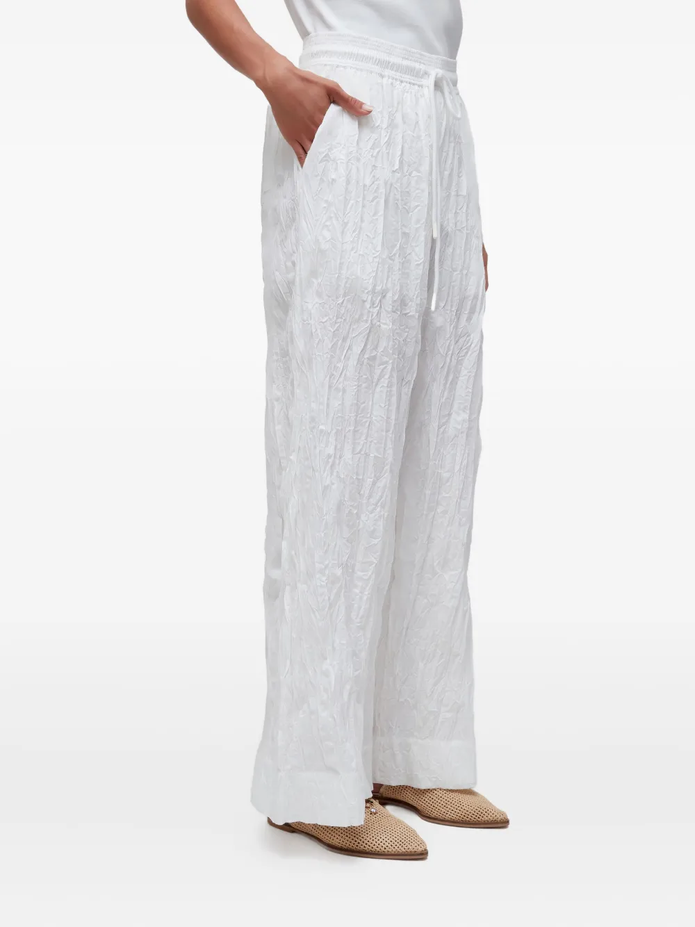 Osklen Straight broek met gekreukt effect - Wit
