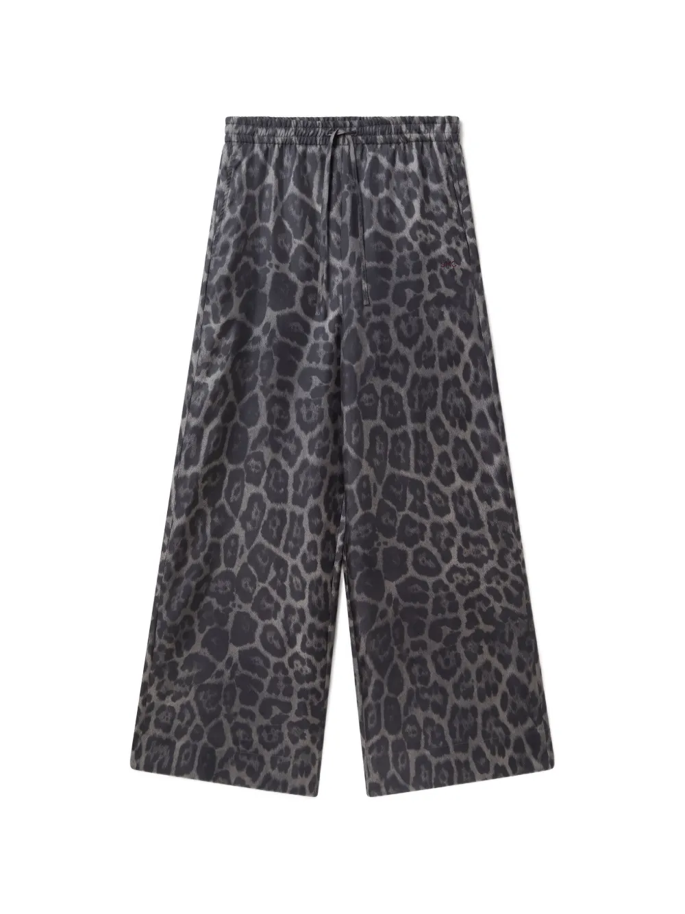 Stella McCartney leopard-print drawstring trousers - Black