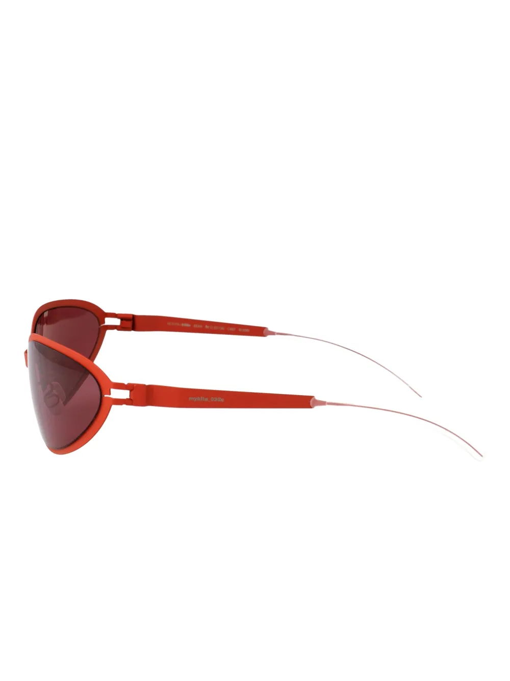 Mykita Bear zonnebril met ovalen montuur Rood