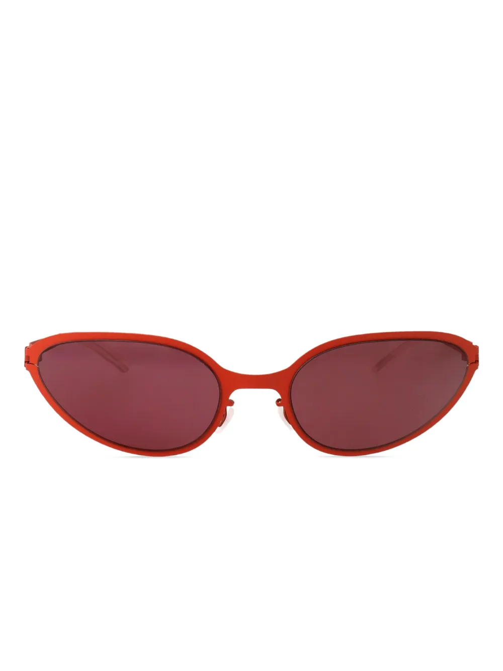 Mykita Bear zonnebril met ovalen montuur Rood