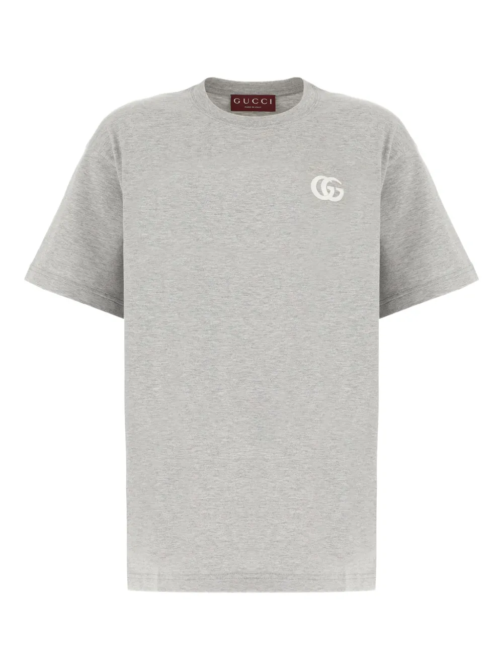 Gucci T-Shirt mit Logo-Stickerei - Grau
