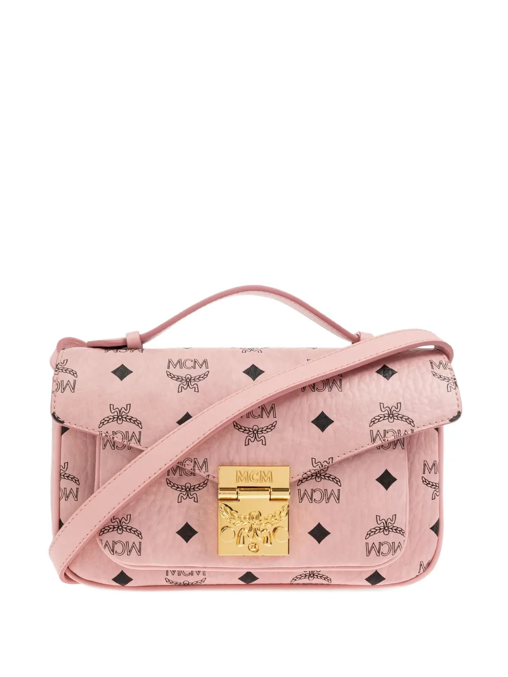 MCM Crossbodytas met omslag en monogram Roze