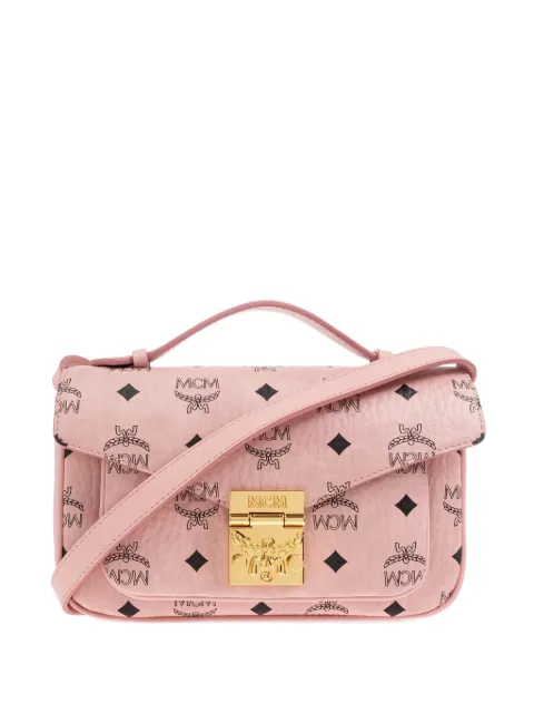 MCM monogram flap crossbody bag