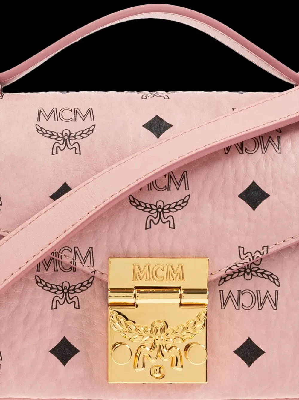 MCM Crossbodytas met omslag en monogram Roze