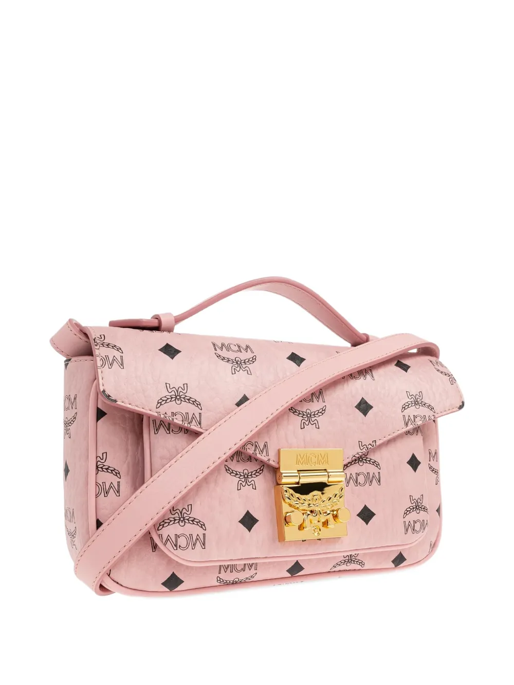 MCM Crossbodytas met omslag en monogram Roze