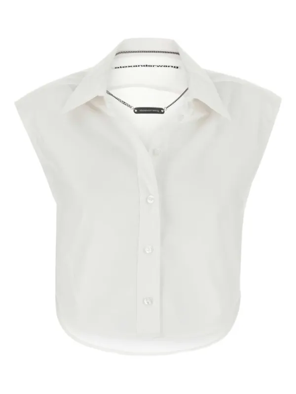 Alexander Wang Poplin Sleeveless Shirt Neutrals FARFETCH PH