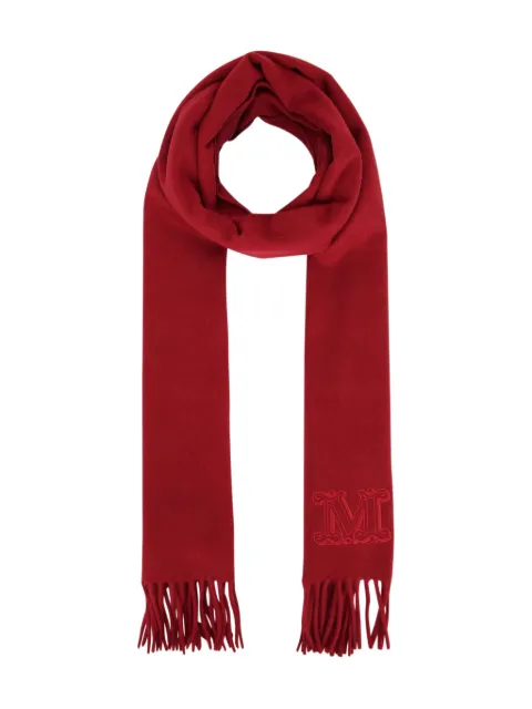 Max Mara logo-embroidered scarf