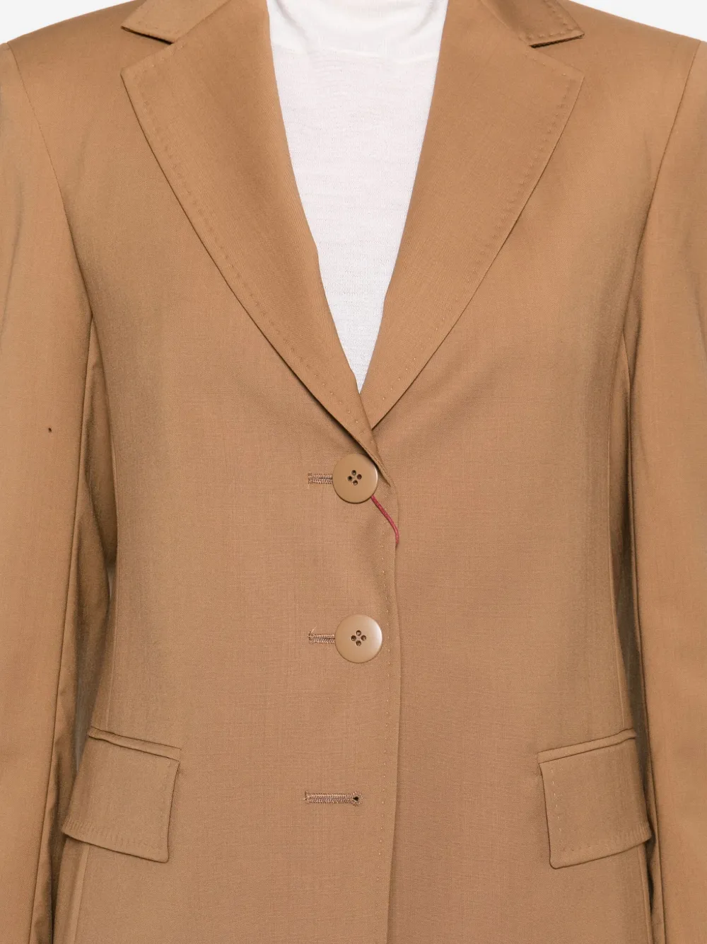 Max Mara Blazer met enkele rij knopen Bruin