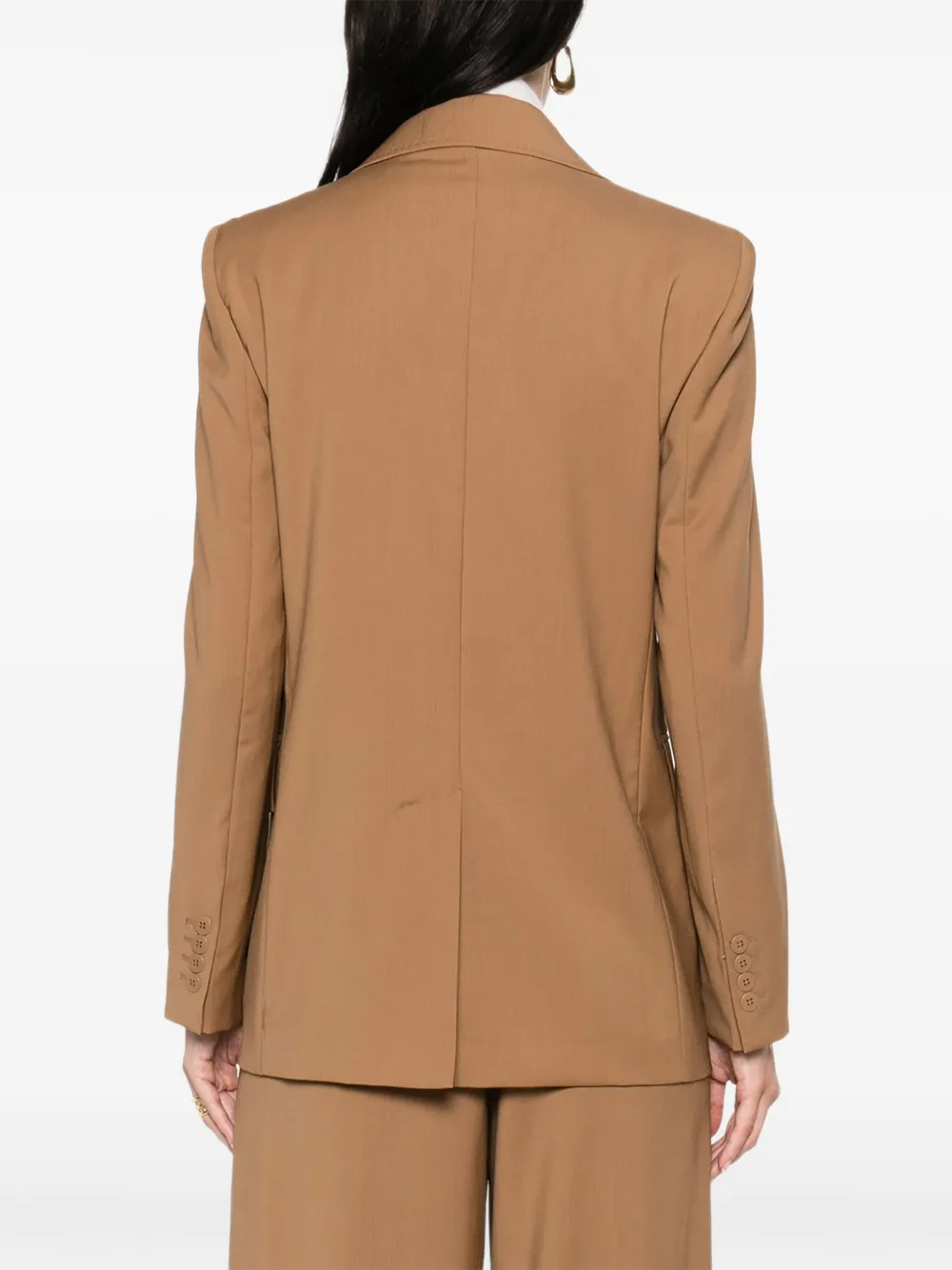 Max Mara Blazer met enkele rij knopen Bruin
