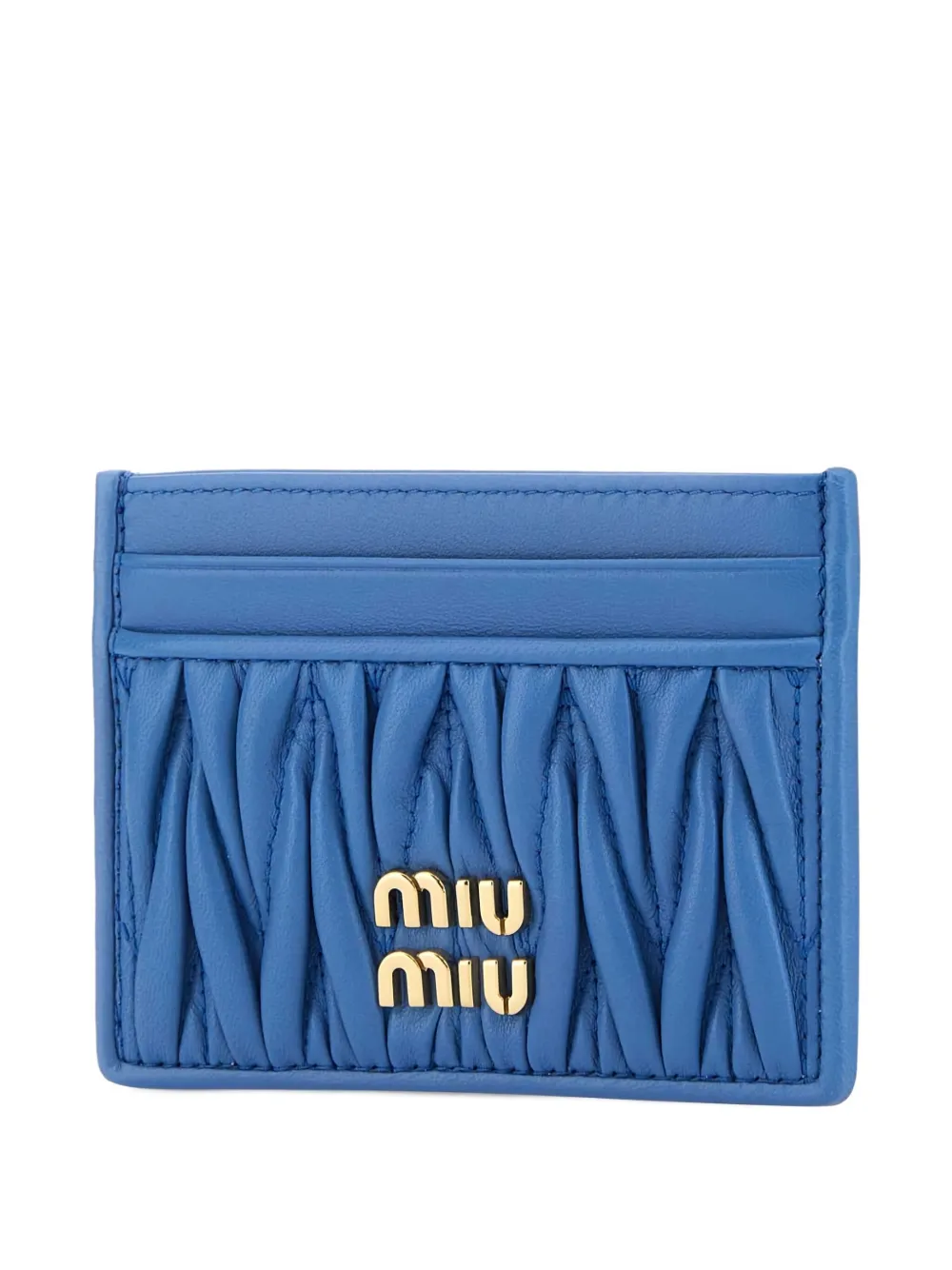 Miu Leren pasjeshouder Blauw