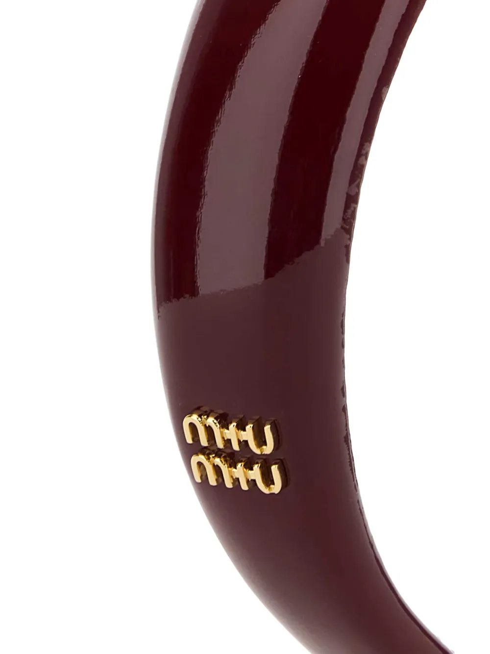 Miu Lakleren haarband Rood