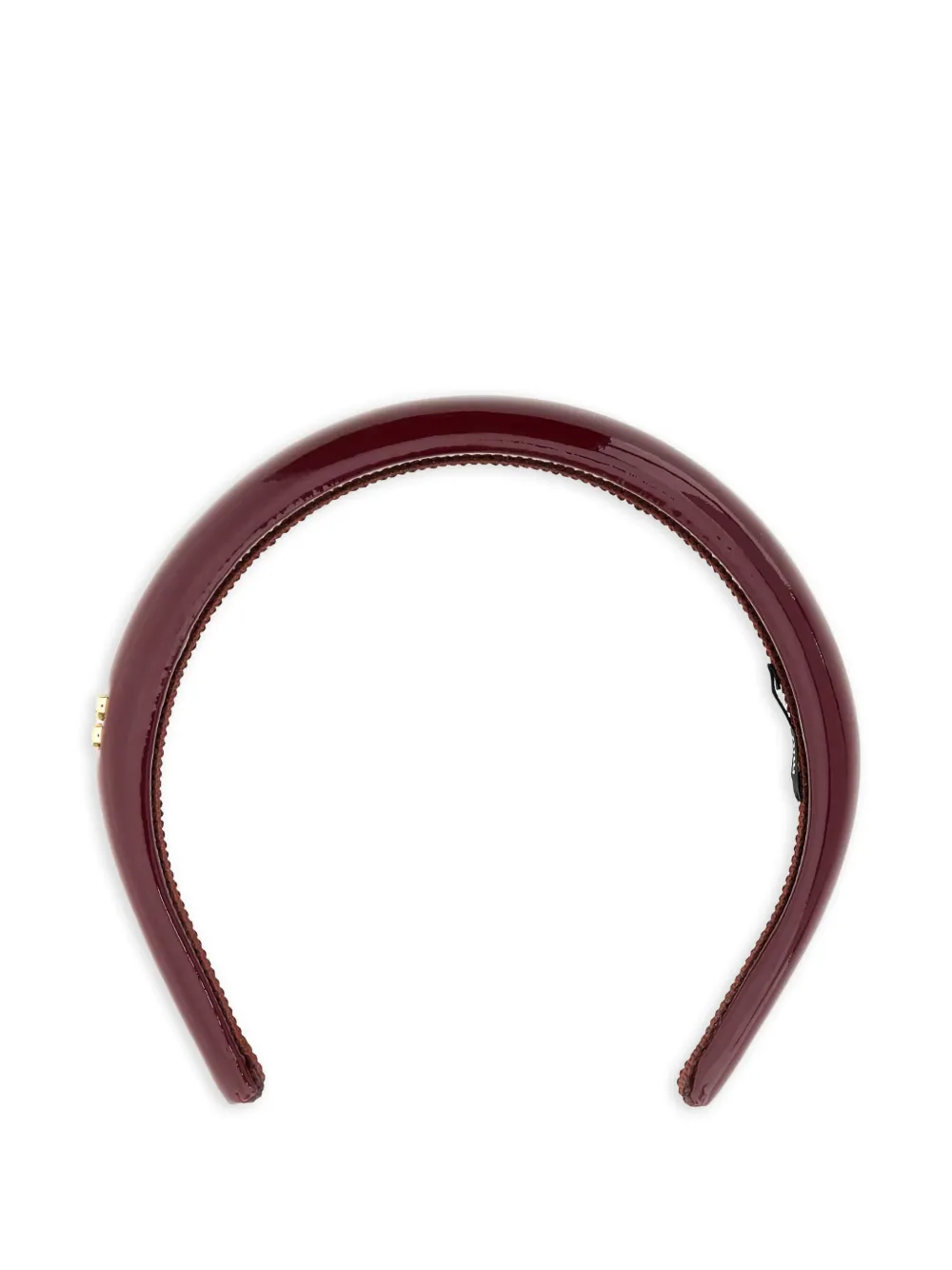 Miu Lakleren haarband Rood