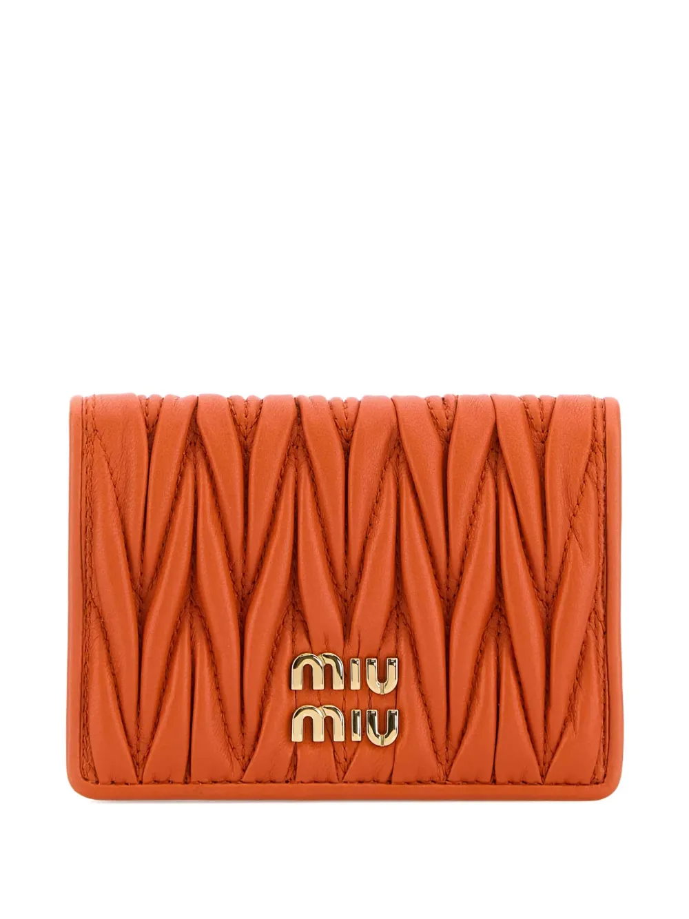 Miu Miu Matelassé card holder | Orange | Image 1