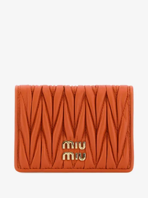 Miu Miu matelassé nappa leather card holder