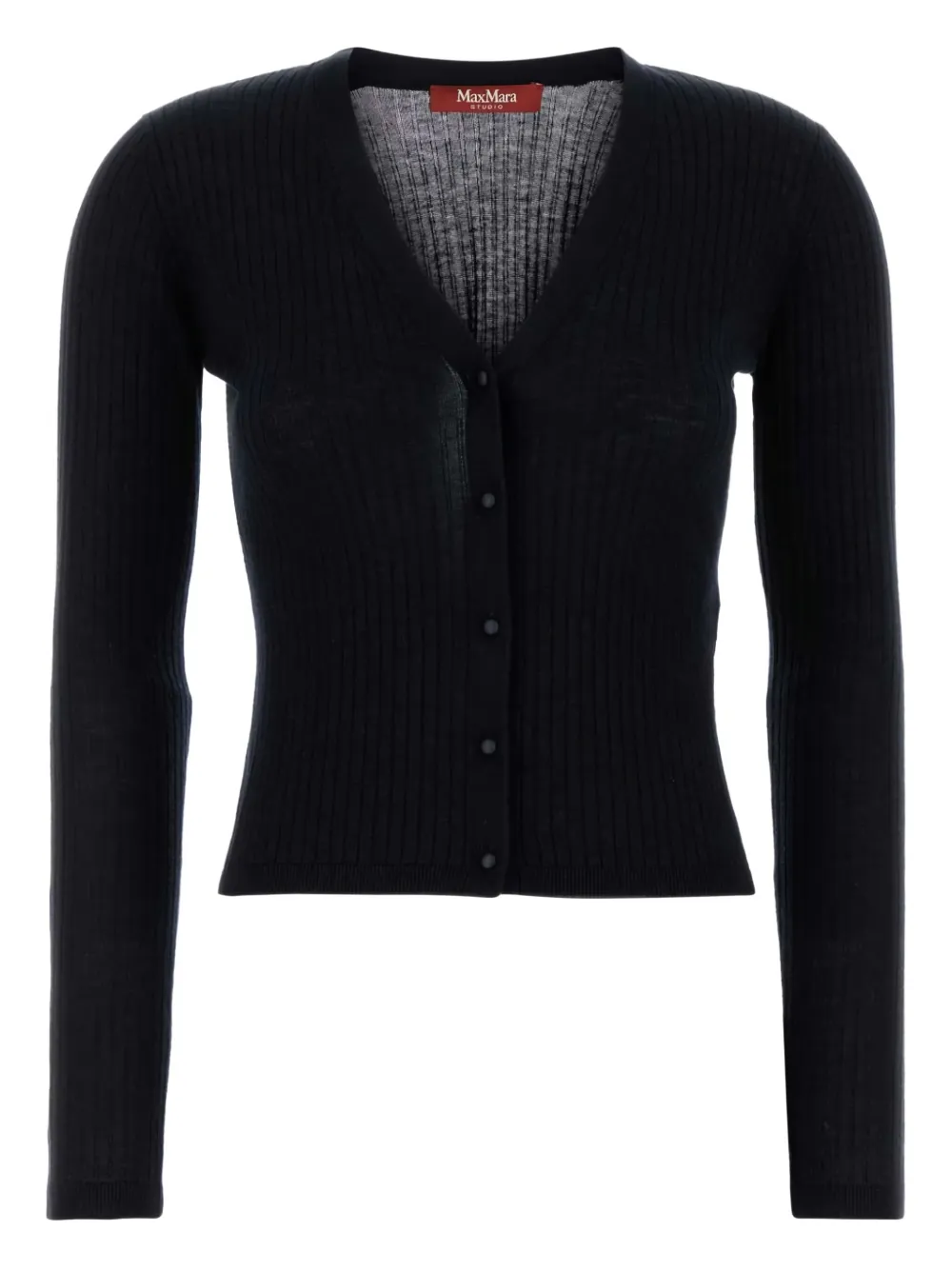 Max Mara Potus ribbed V-neck cardigan | Blue | Image 1