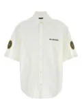 Balenciaga embroidered-badge short-sleeve shirt - White