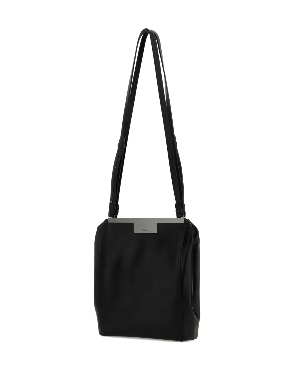 Max Mara Leren schoudertas Zwart
