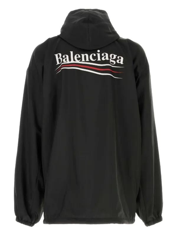 balenciaga ブラック ピステ ウィンドブレーカー 未使用品】BALENCIAGA テープロゴ ロング ウィンドブレーカー - メルカリ