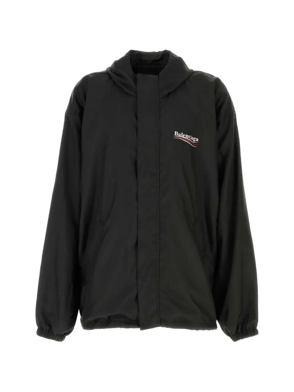 Balenciaga logo-print hooded jacket - Nero