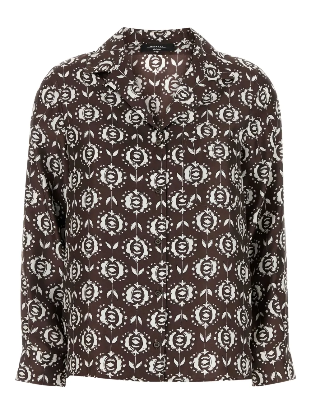 Weekend Max Mara Blouse met bloemenprint Bruin