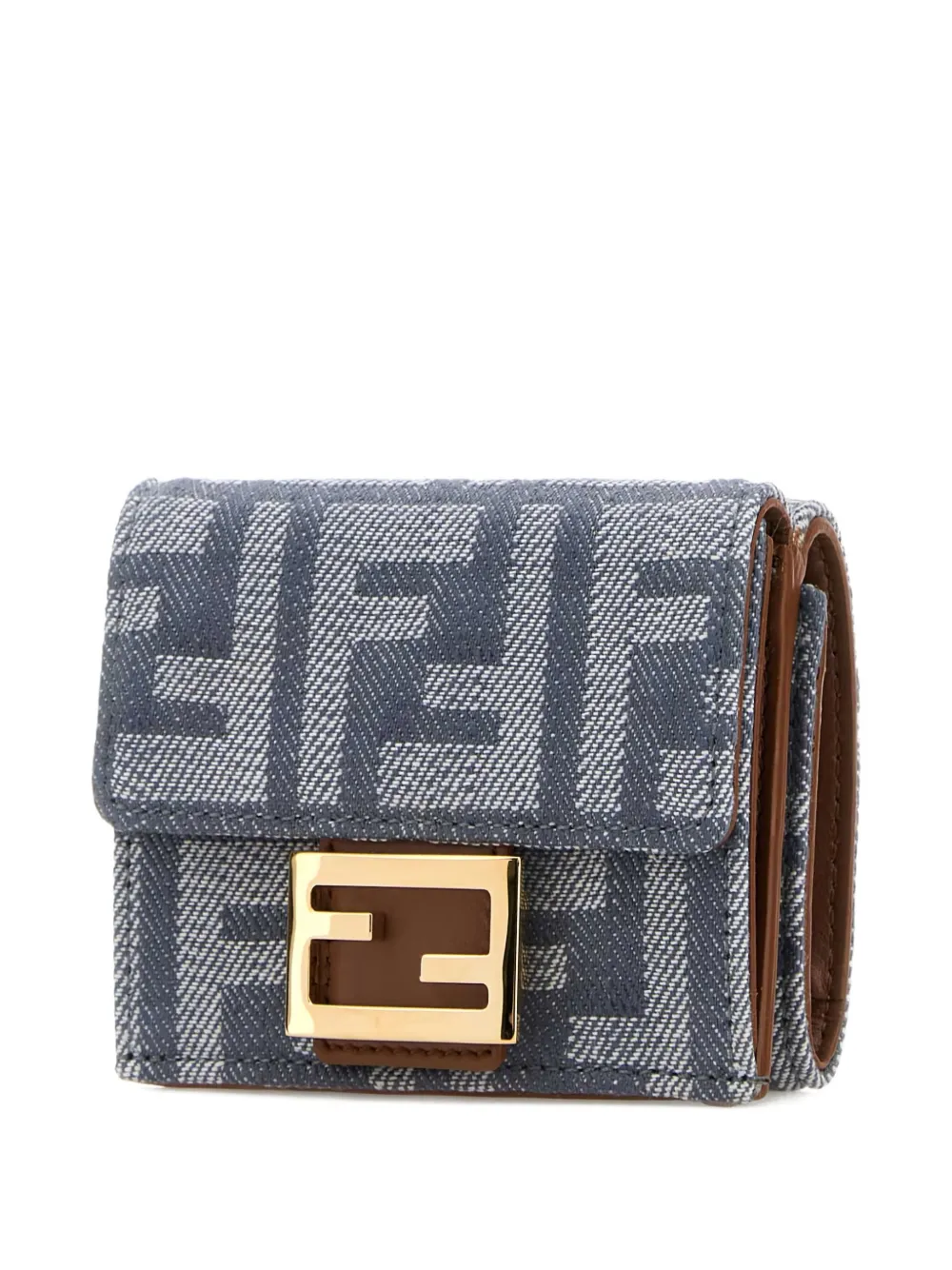 FENDI Baguette denim mini-tas Blauw