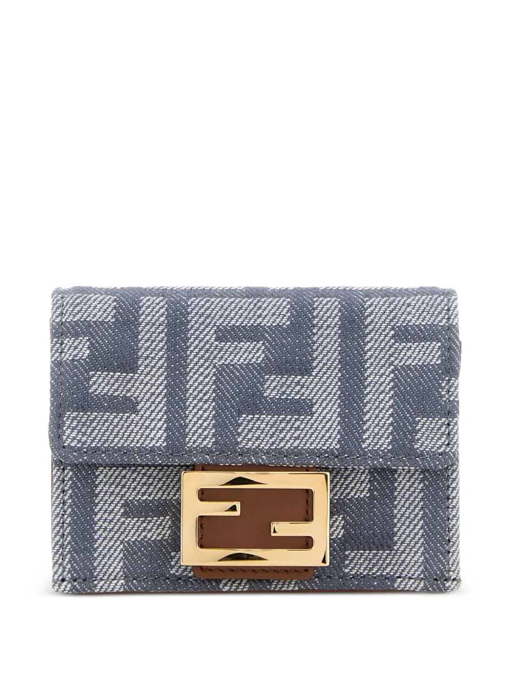 FENDI mini Denim baguette bag Blauw