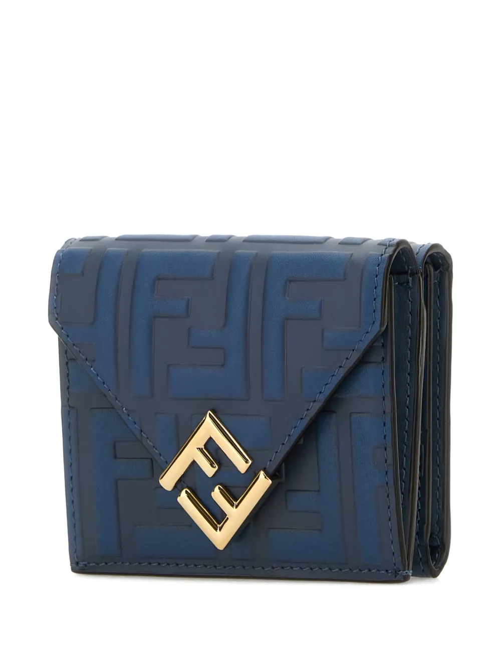 FENDI Leren portemonnee met monogram Blauw