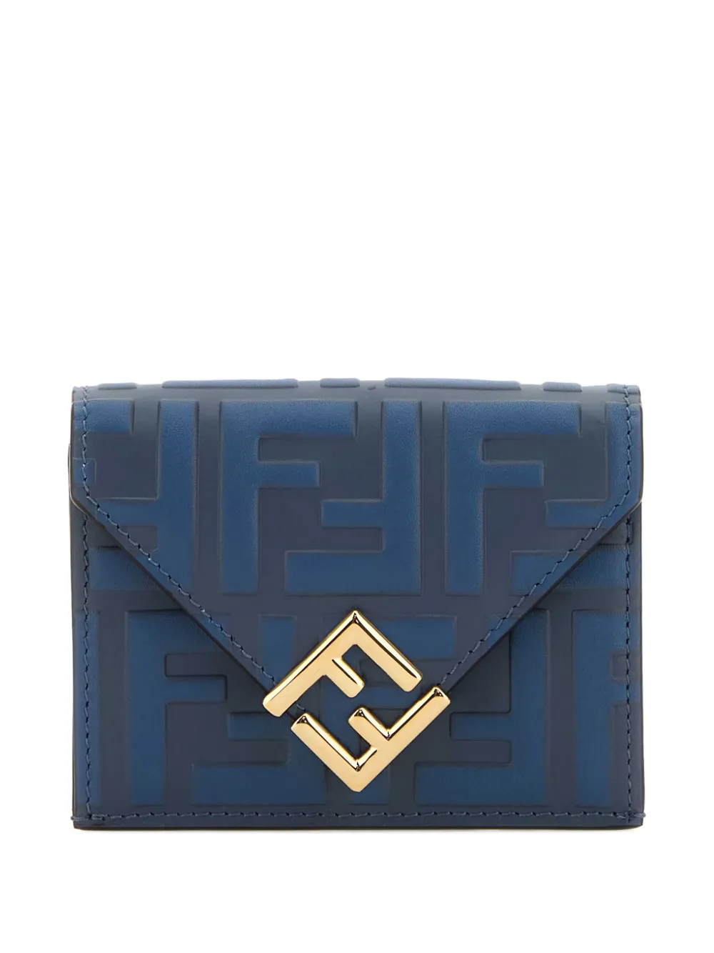 FENDI monogrammed leather wallet Blauw