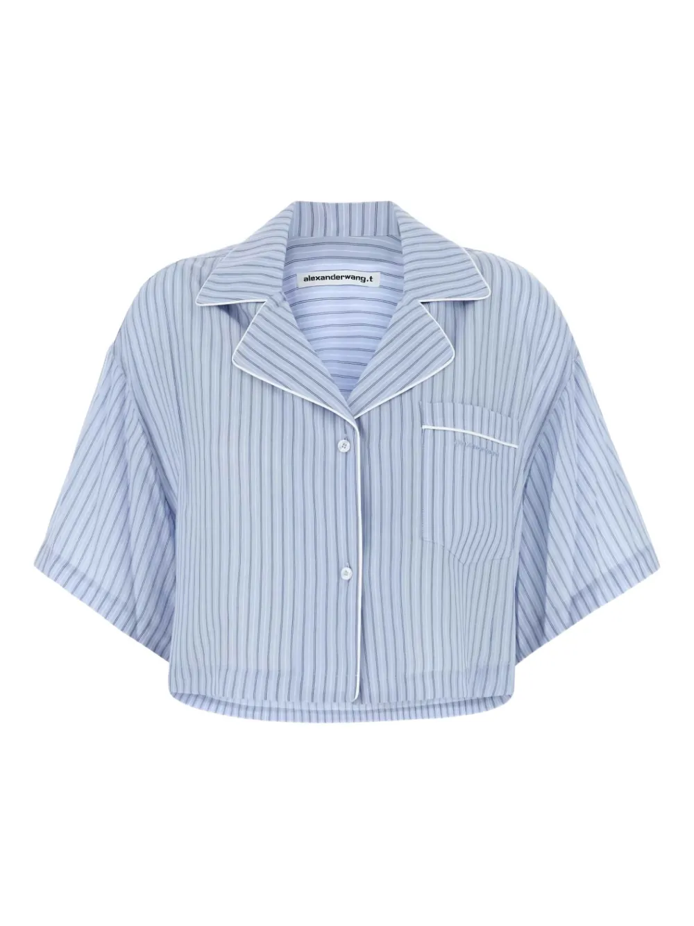 striped short-sleeve shirt