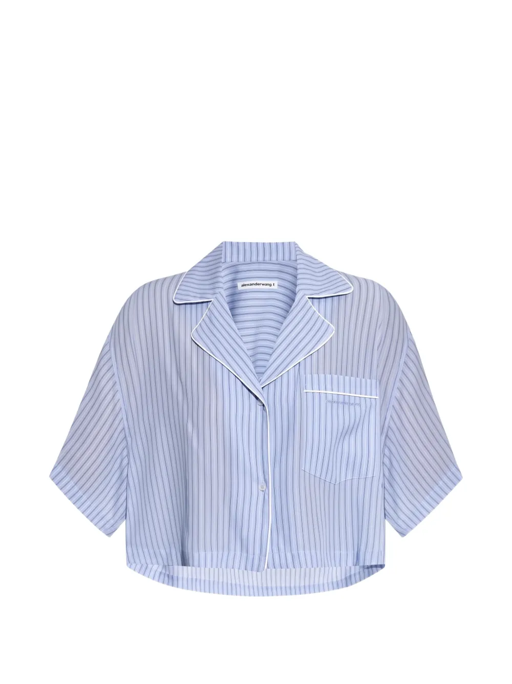 Alexander Wang striped short-sleeve shirt - Blu