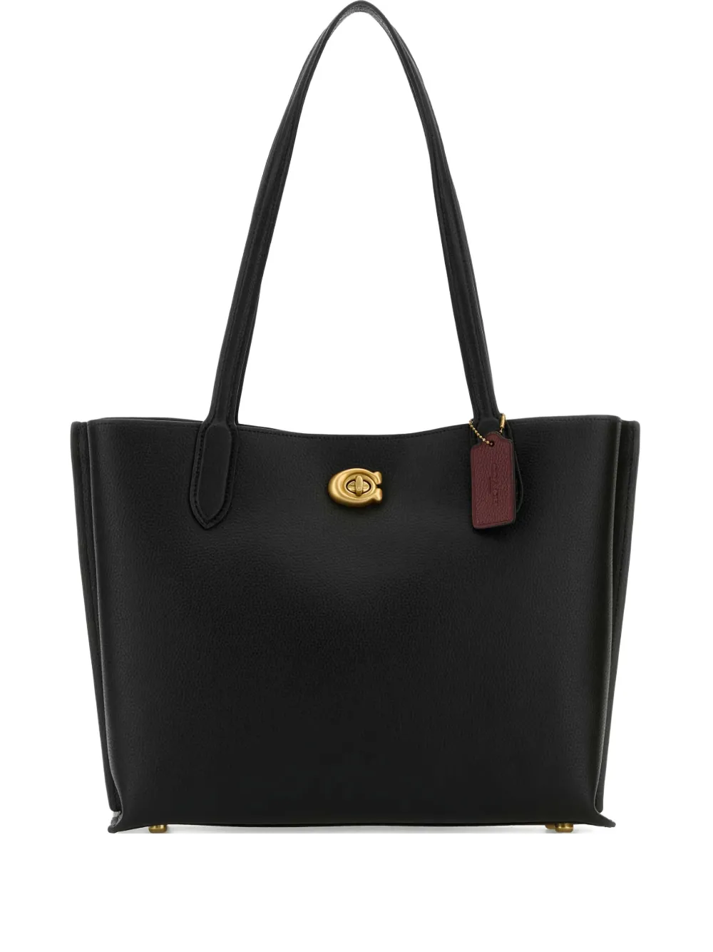 two-handle leather tote bag