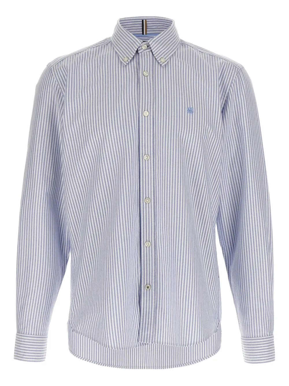 BOSS Gestreept overhemd Blauw