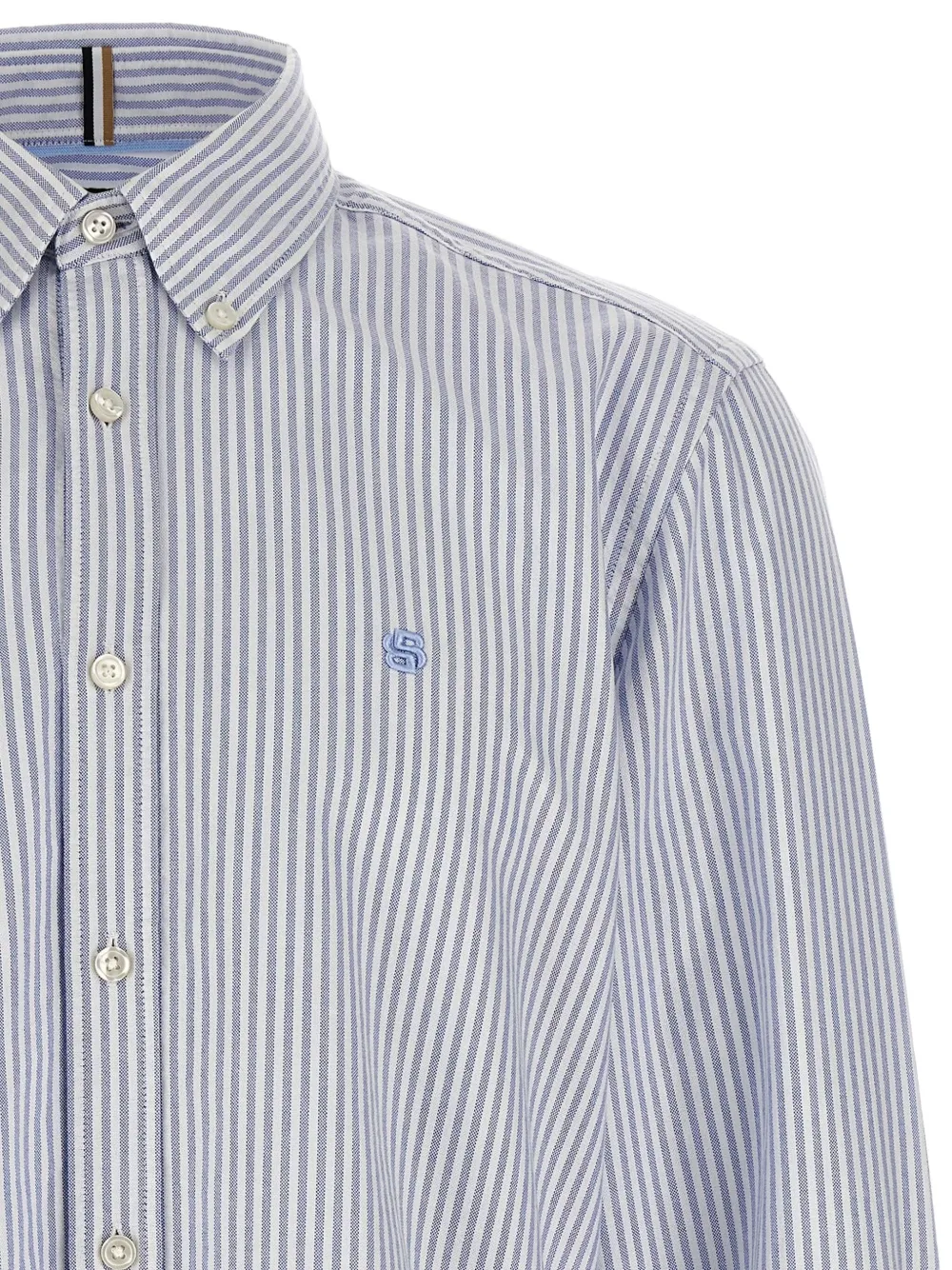 BOSS Gestreept overhemd Blauw