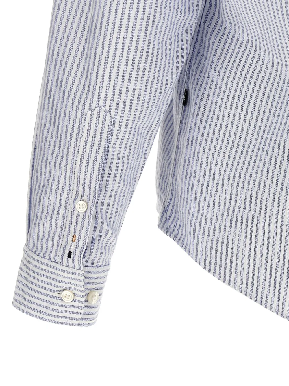 BOSS Gestreept overhemd Blauw