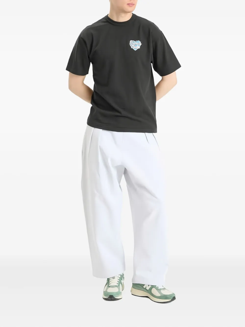 Human Made Katoenen T-shirt met hartlogo Zwart