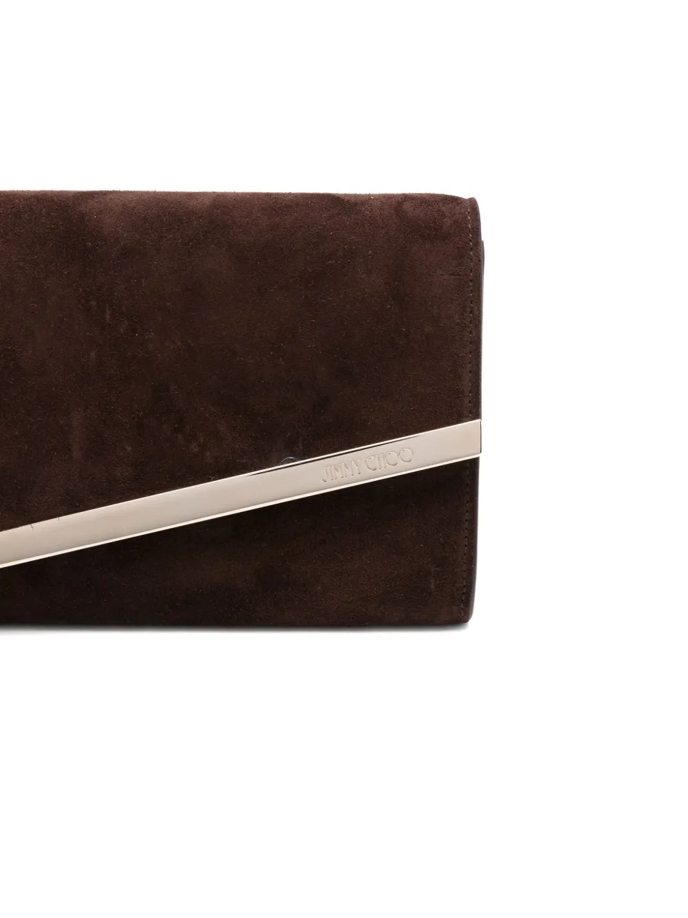 Jimmy Choo envelope suede clutch bag Bruin