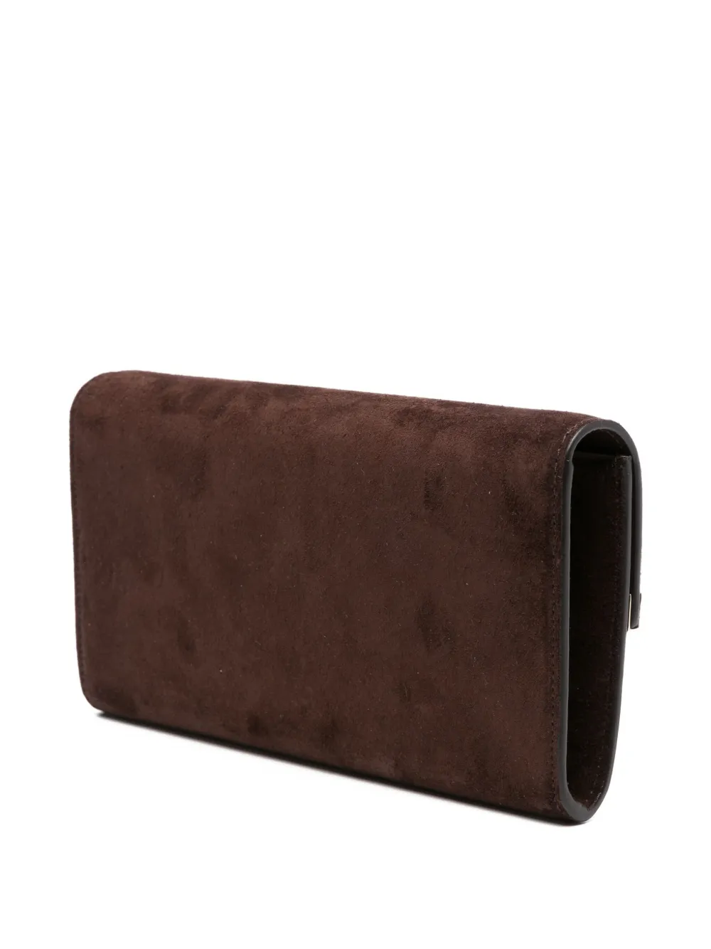 Jimmy Choo envelope suede clutch bag Bruin