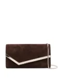 Jimmy Choo envelope suede clutch bag - Brown