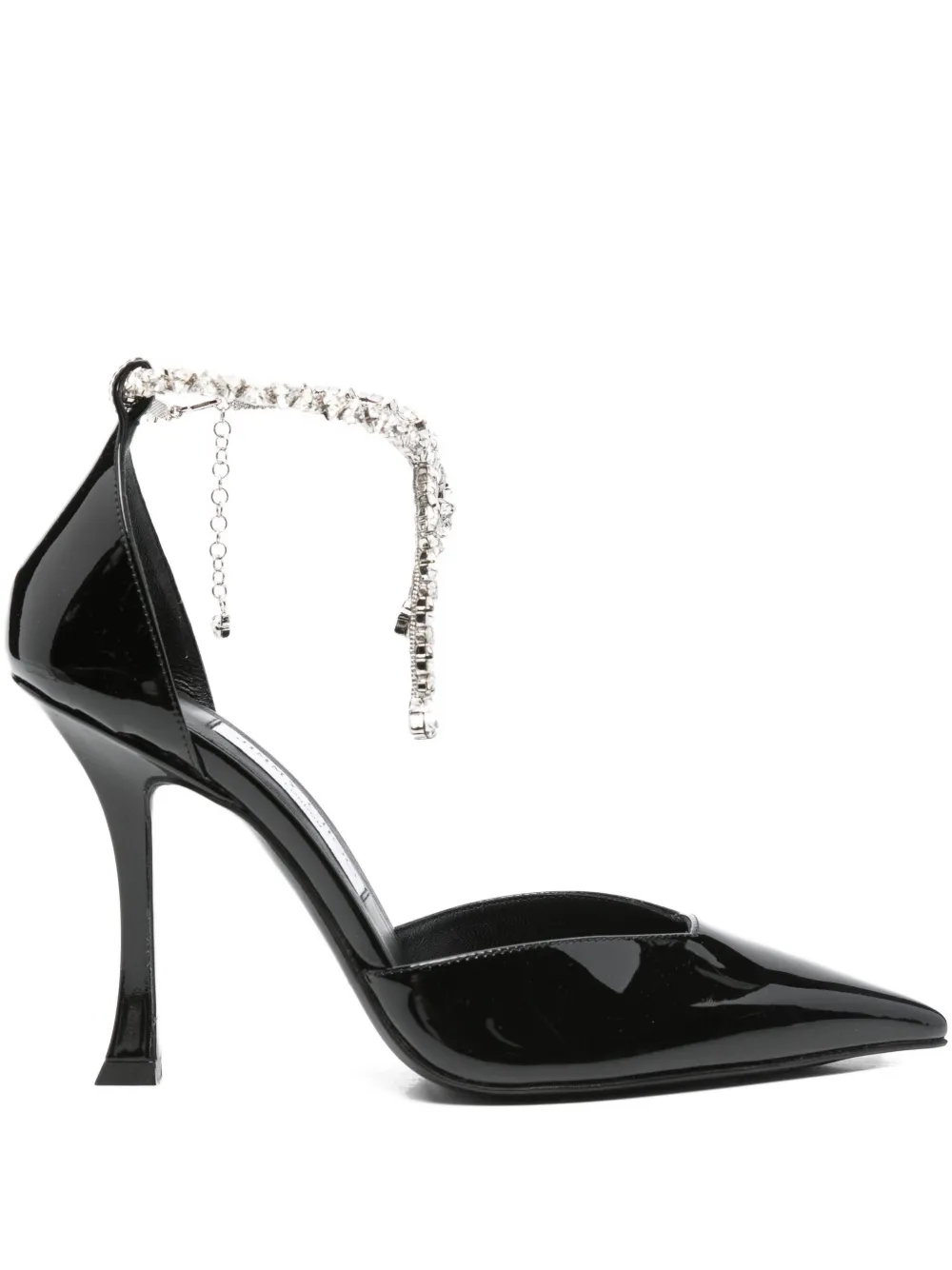 Jimmy Choo 100mm Stevie crystal-embellished pointed-toe pumps | noir | Image 1