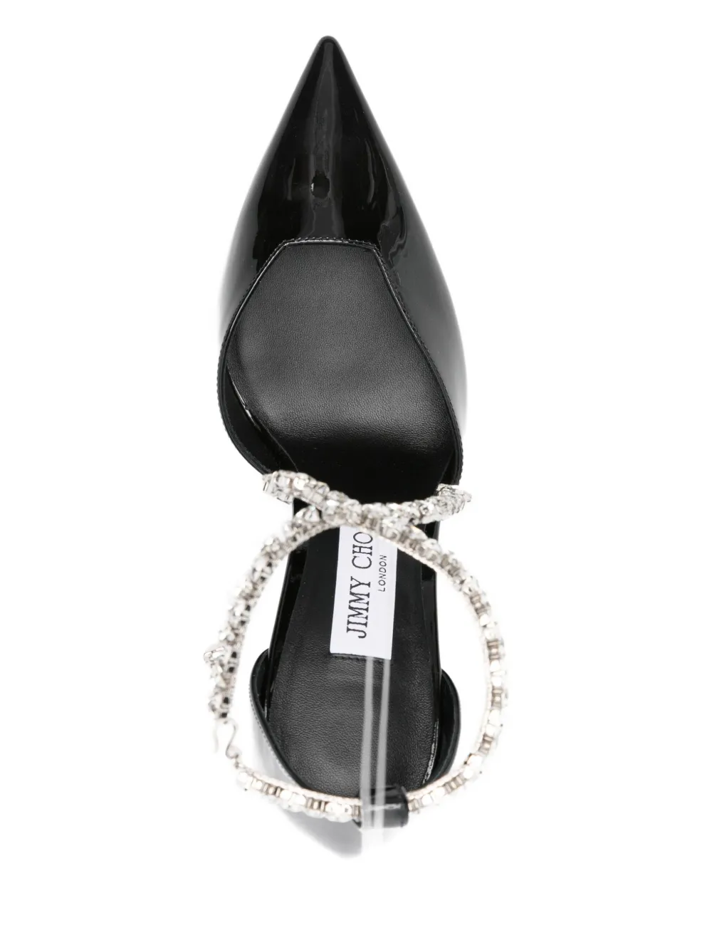 Jimmy Choo 100mm Stevie crystal-embellished pointed-toe pumps Zwart