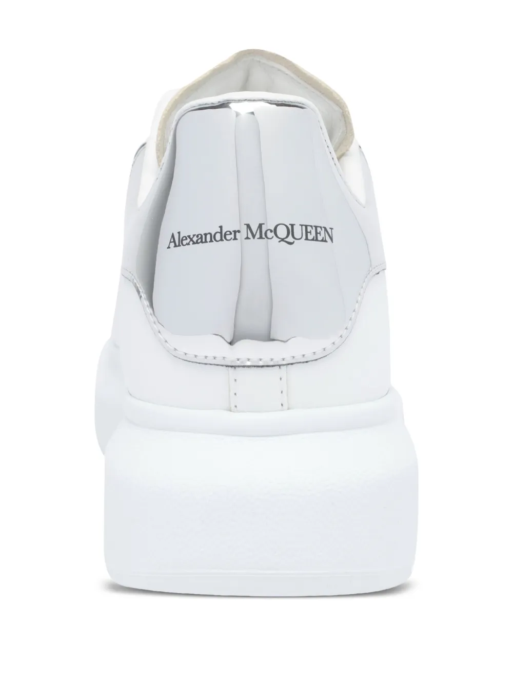 Alexander McQueen metallic-panel leather sneakers White