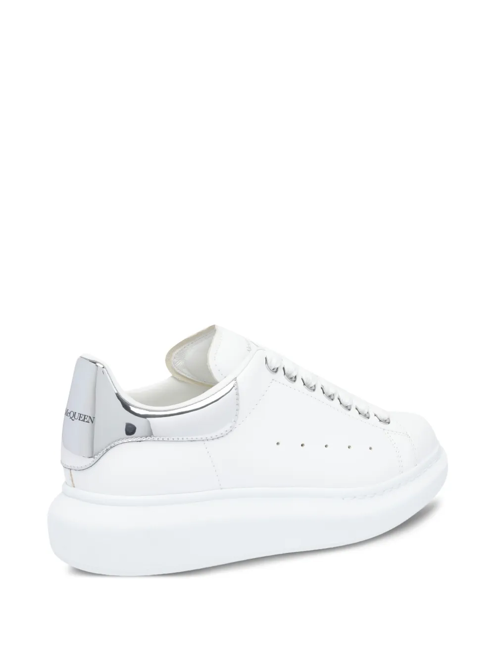 Alexander McQueen metallic-panel leather sneakers White