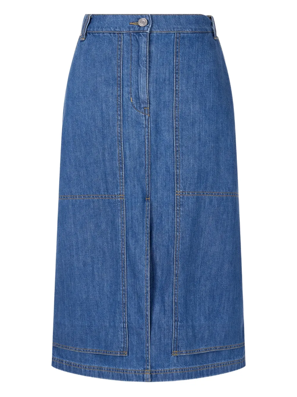 STUDIO TOMBOY Denim rok met dubbele knie Blauw