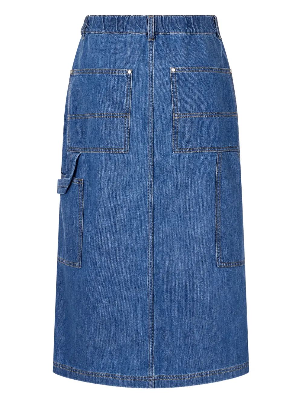 STUDIO TOMBOY Denim rok met dubbele knie Blauw