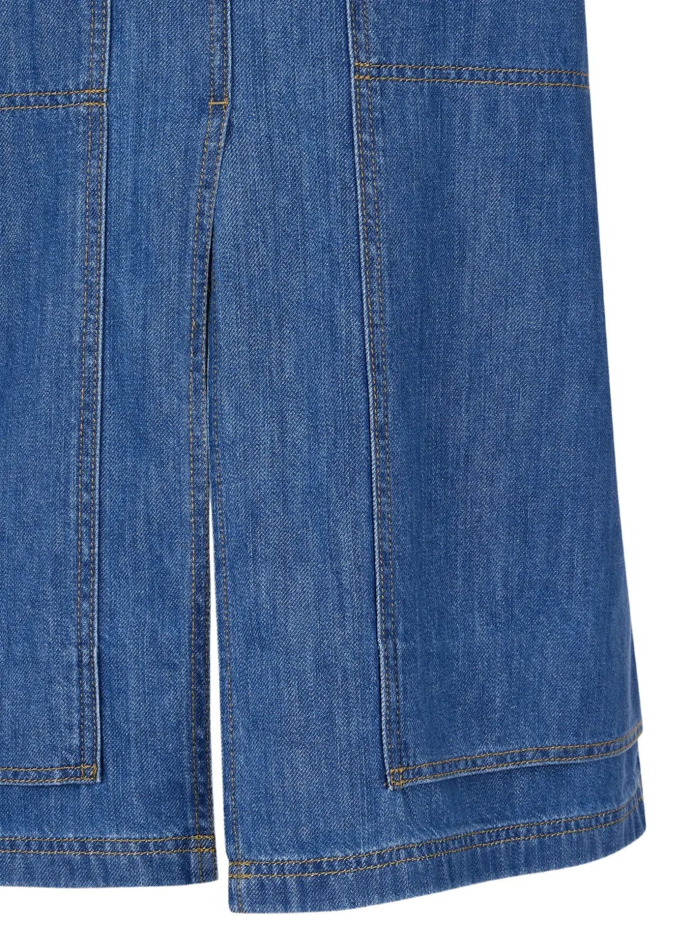 STUDIO TOMBOY Denim rok met dubbele knie Blauw