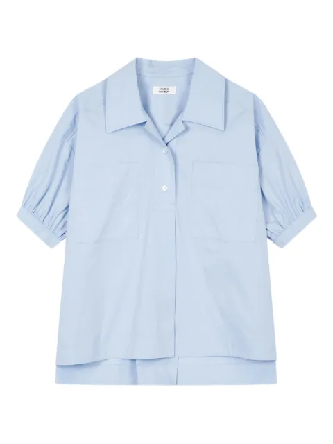 TOMBOY camisa con detalle de bolsillo y mangas farol